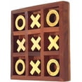 thumbnail image 3 of Indiancraftsbykanika Tic Tac Toe, Wooden Tic Tac Toe for Travelling/Home, Brown, 1 Count, 3 of 4
