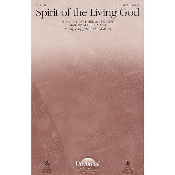Daybreak Music Spirit of the Living God CHOIRTRAX CD by Audrey Assad Arranged by Joseph M. Martin