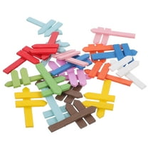FONWILYO 20Pcs Farm Fence Toy for Miniature Landscaping Scene Assorted Color 1.97X1.18X0.20in