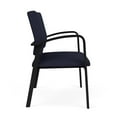 thumbnail image 2 of Newport Reception Waiting 18.5" Bariatric Chair / Black Steel / Navy Blue, 2 of 5