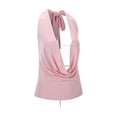 thumbnail image 5 of Halter Tank Tops for Women Deep V Neck Sleeveless Backless Tie Back Y2k Going out Tops Summer Streetwear, 5 of 9
