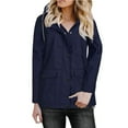 thumbnail image 4 of Veste de Pluie Imperméable Solide 2025 Plus Veste de Curling Imperméable Coupe-Vent à Capuche Vestes en Polyester pour Femmes Veste Extérieure Manteau pour Femmes, 4 of 5