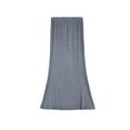 thumbnail image 4 of Womens Maxi Skirt Casual Flowy Elastic High Waist Long Skirts with Pockets Gray L, 4 of 5