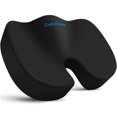 thumbnail image 1 of Cojín de asiento CushZone de espuma viscoelástica para oficina, silla de coche, color negro, 1 of 7