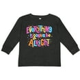thumbnail image 3 of Inktastic Everything is Gonna Be Alright Inspirational Quote Boys or Girls Long Sleeve Toddler T-Shirt, 3 of 5