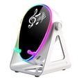 thumbnail image 1 of Bearachild Soporte para teléfono con sensor ABS, mejora de sonido inductiva y altavoz inteligente con sensor Bluetooth. Cables de audio/vídeo blanco, 1 of 3