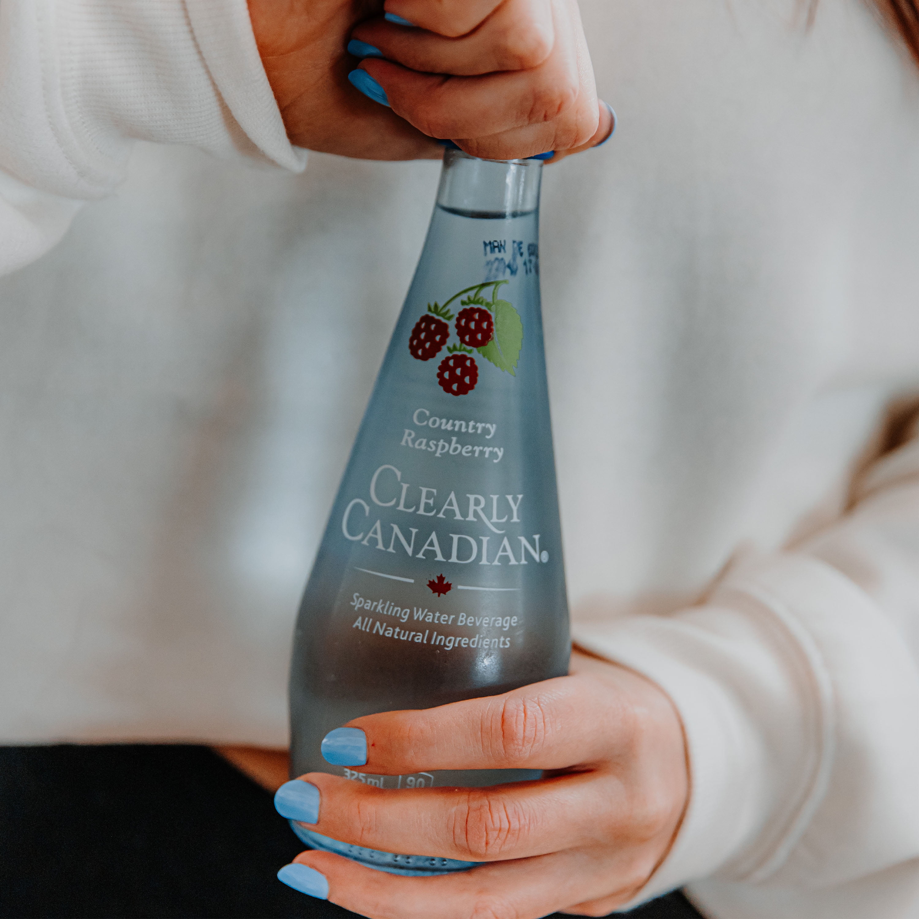 (3 pack) Clearly Canadian, Sparkling Water, Country Raspberry, 11 oz