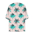 thumbnail image 4 of UVEASISHA Kimonos for Women Casual,Women Kimono Cardigans Casual Summer Tops Cover up Open Front Floral Print Resort Wear Puff Sleeve Beach Kimonos,Pink,M, 4 of 5