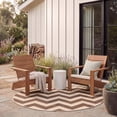 thumbnail image 3 of Safavieh Courtyard Bailey Chevron Indoor/Outdoor Area Rug, Dark Brown, 7'10" x 7'10" Round, 3 of 9
