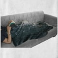 thumbnail image 6 of Shark Soft Flannel Fleece Blanket, Wild Animal in the Sea Attacking Showing the Mouth and Teeth Scary Print, Cozy Plush for Indoor and Outdoor Use, 50" x 70", Petrol Blue Grey White, by Ambesonne, 6 of 6