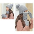 thumbnail image 2 of SPRING PARK 4Pcs/Set Women Winter Cute Warm Wool Hat Ourdoor Casual Cap + Face Cover + Bib Gloves + Neckerchief Set, 2 of 4