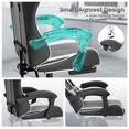 thumbnail image 6 of OSM Gaming Chair with Footrest & Headrest, High-Back Ergonomic Computer Desk Chair - Adjustable Lumbar Support, Reclining Office Chair for Adults, 350lbs, White, 6 of 7