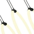 thumbnail image 2 of CWI Lighting Hoops 5 Light Contemporary Metal LED Chandelier in Black, 2 of 5