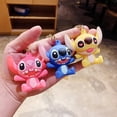 thumbnail image 3 of Disney-llavero de Lilo & Stitch para mujer, colgante de Anime Stitch, llavero de Ángel Rosa dulce, llavero de coche, regalo de cumpleaños para niña, 3 of 5