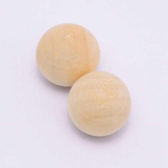 100pcs Wooden Round Ball Decorative Wood Crafting Balls Unfinished Wood Sphere No Hole/Undrilled Undyed Antique White 11.5mm