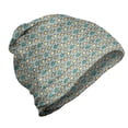 thumbnail image 1 of Wave Unisex Beanie, Grunge Cartoon Fish Doodle Art, Hiking Outdoors, Dusk Dark Seafoam, by Ambesonne, 1 of 1