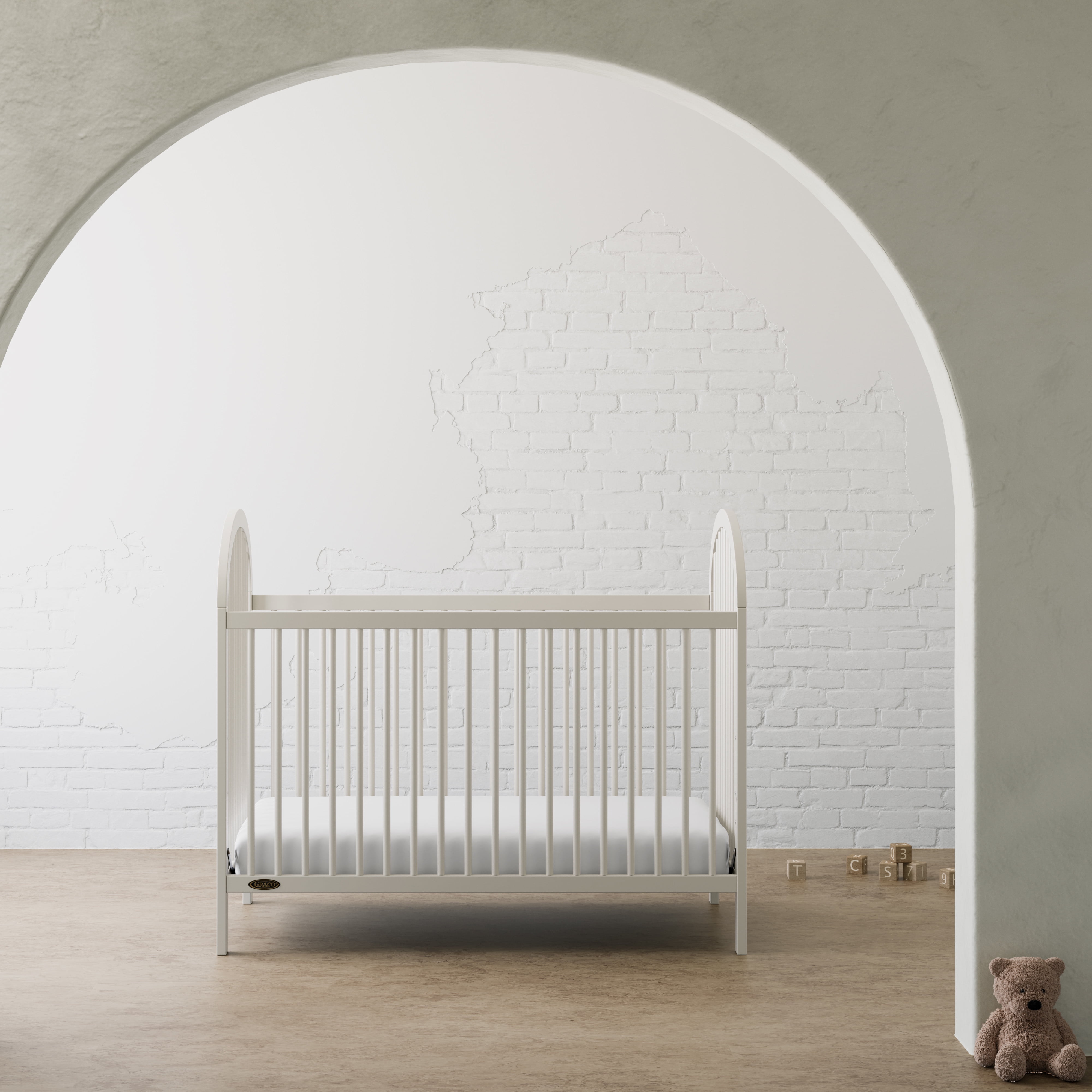 Graco Olivia 3-in-1 Convertible Baby Crib, Frosted Oat