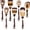 7 PCS Brown, variant on PETGLE 7-Piece Brown Pakkawood Utensils Set – Sturdy, Eco-Friendly, Wooden Spoons for cooking, Wooden Utensil for cooking, Wooden Kitchen Tool, Home & Kitchen Gifts for Men and Women