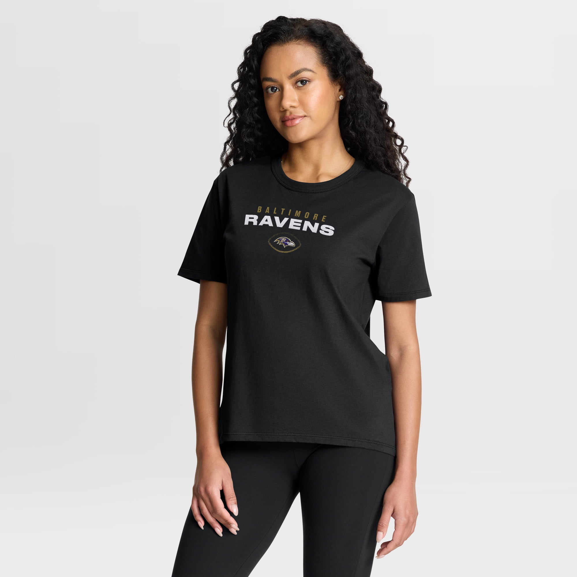 Women's Fanatics Black Baltimore Ravens Fade Legacy T-Shirt