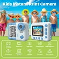 thumbnail image 4 of Children's Digital Camera High Definition Student Instant Cameras Printable Photographed And Recorded Printable Photos 5ml Color Pen Sky Blue, 4 of 9