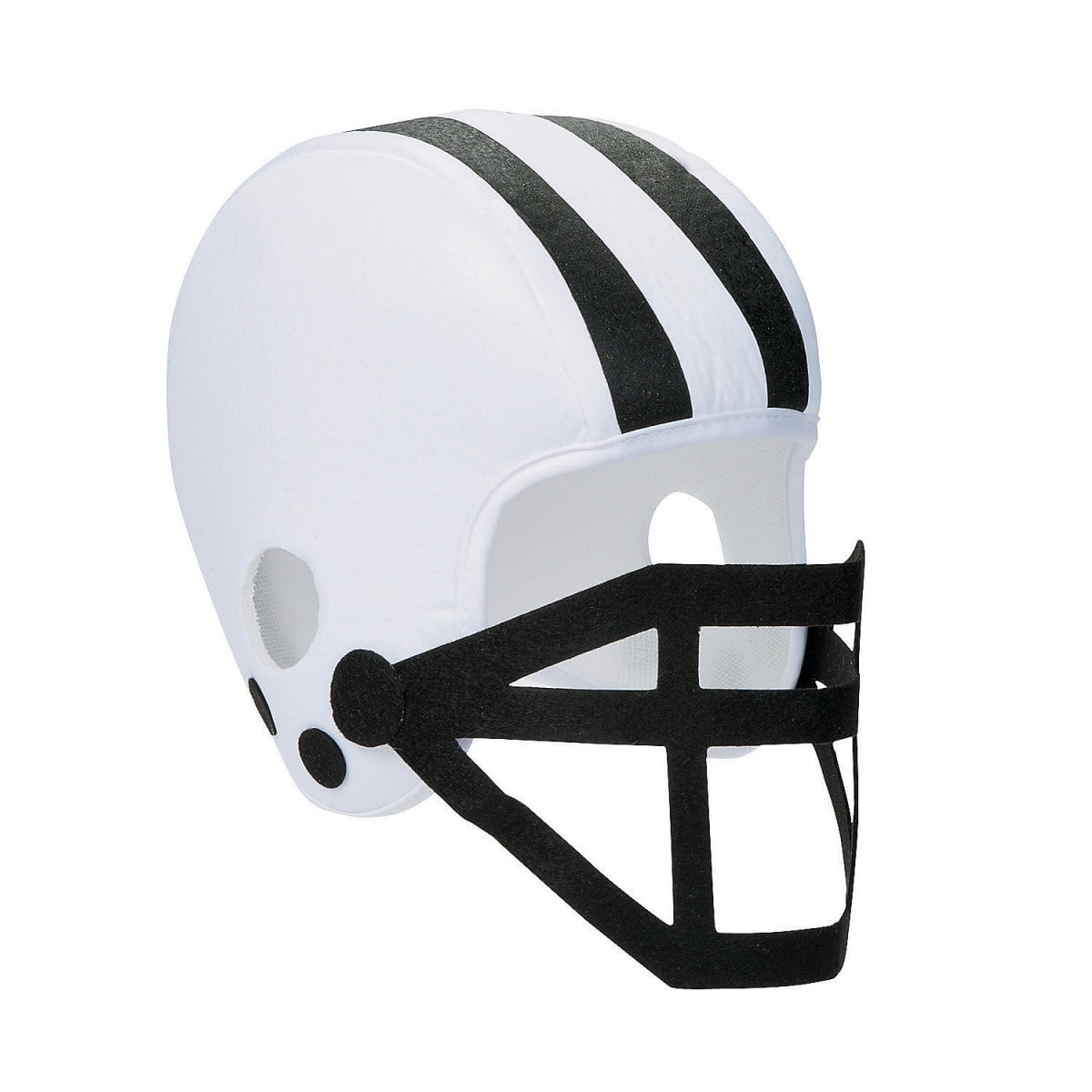 White And Black Foam Football Helmet White And Black Foam Football Helmet  Team