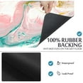 thumbnail image 4 of Turquoise Pink Painted Background Bath Rugs 16x24 Inch Non Slip Bath Mat Quick Dry Absorbent Thin Bath Rug Fit Under Door Washable Bath Floor Rugs for Bathroom Bathtub Shower Sink,Multi 8, 4 of 6