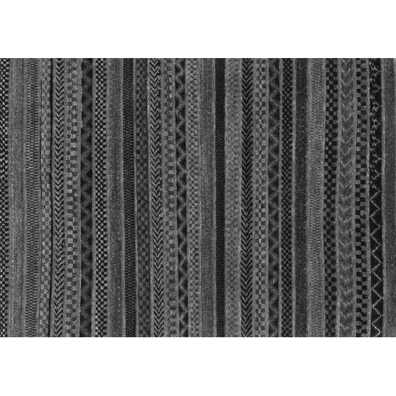 Ahgly Company Indoor Rectangle Oriental Gray Modern Area Rugs, 5' x 8'
