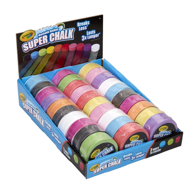 Bandeja de tiza Crayola, lavable al aire libre, 30 unidades