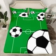 thumbnail image 2 of Manfei Football Soccer 4pcs Bed Sheets for Teens Boys Girls,Ball Gamer King Sheets,Sport Theme Super Cozy Sheet Set,Breathable Home Decor, 2 of 7