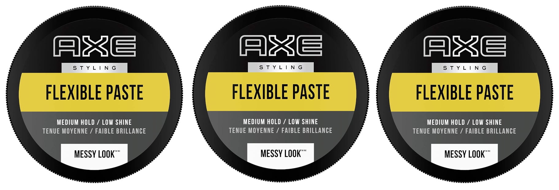 Axe Styling Messy Look Medium Hold Low Shine Flexible Hair Paste, 2.64