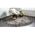 thumbnail image 4 of Rugs.com Neda Collection Rug – 8 Ft Round Dark Gray Low Rug Perfect For Kitchens, Dining Rooms, 4 of 5