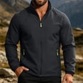thumbnail image 6 of Men's Lightweight Windbreaker Jackets Long Sleeve Stand Collar Full Zipper Waterproof Rain Coat Outdoor Hiking Jacket, M, 6 of 8