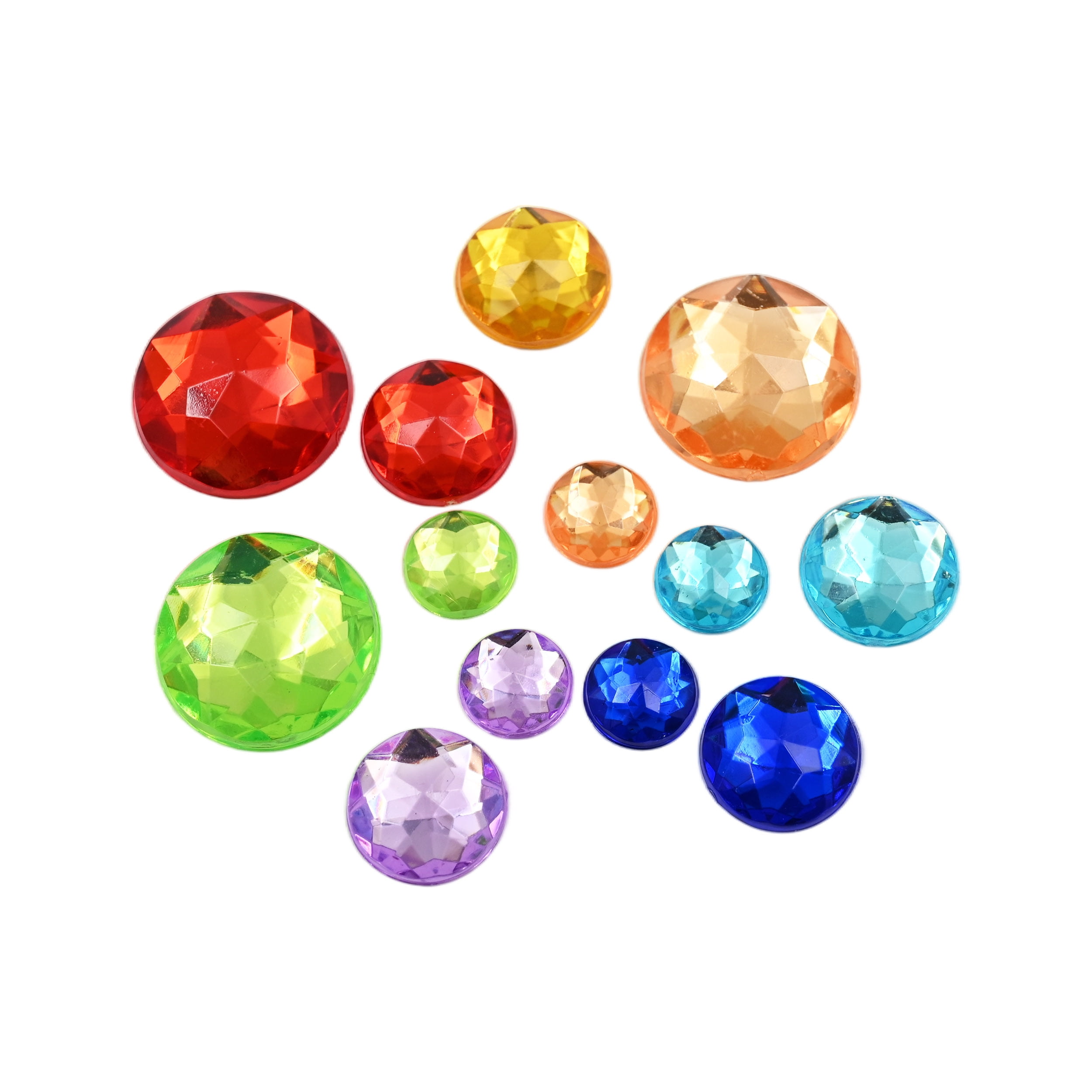Hello Hobby Assorted Multicolor Round Gemstones, 4.58 oz Pack for Crafting and Decor