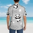 thumbnail image 6 of Easygdp Pandas Men's Hawaiian Shirts Print Lapel Short Sleeve for Beach, vacation, party, casual occasions - XX-Large, 6 of 9