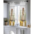 thumbnail image 5 of Groundhog Day Sheer Curtains 39 Inch Length 2 Panels Set for Living Room/Bedroom, Sunflower Spring Floral Botanical Vintage Kitchen Curtains Grommet Semi-Sheer Curtains Window Treatments 27.5"x39"x2, 5 of 7