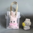 thumbnail image 3 of Cute Bunny Shaped Bath Towel, Colorful Fleece Small Towel, Squares Soft Comfortable Rabbit Shaped Towels, Bathroom Kitchen Cleaner Tool, Useful Easter Decorative Hand Towel for Home Travel, 30x30cm, 3 of 3