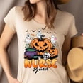 thumbnail image 4 of Nurse Squad Graphic T-Shirt for Women Men | Funny Pumpkin Ghost Medical Tee, CarolinaBlue, Size L, 4 of 6