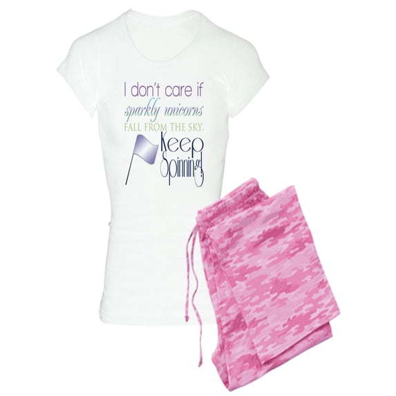 CafePress - Colorguard I Dont Care If Sparkly Unicorns Fall Fr - Women's Light Pajamas