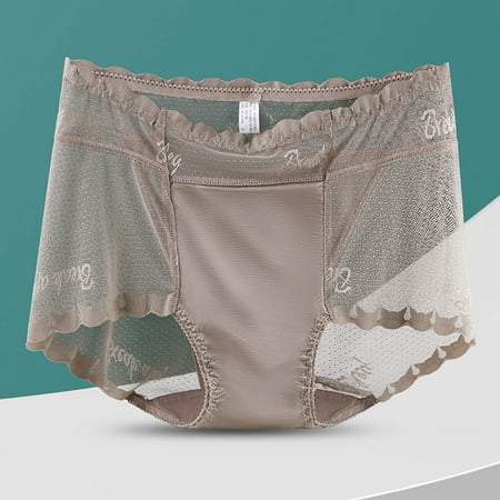 Luxalzxs Women s Sexy Lace Panties Hipster Mesh Lingerie Underwear Cheeky Sheer Panties Smoothing No-Show Panties Underpant