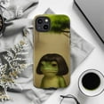 thumbnail image 6 of Quirky Frog Portrait Phone Case – Funny Frog with Bob Haircut Design, Whimsical Forest Art Style for iPhone 17 16 15 14 13 12 11 Plus Pro Max Mini, 6 of 6