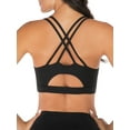 thumbnail image 6 of 2Pack Women Sports Bra Strappy Sexy Sports Bra Cross Back Strappy Removable Pads Yoga Running Workout Bra Yoga Gym Activewear Fitness Bra, 6 of 7