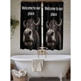 thumbnail image 4 of Funny Yak Living Room Curtains 2 Panel, Welcome To OUR Place Modern Retro Cafe Window Treatment, Extra Long Farmhouse Bedroom Bathroom Kitchen Curtains Drapes 104"x72", 4 of 6