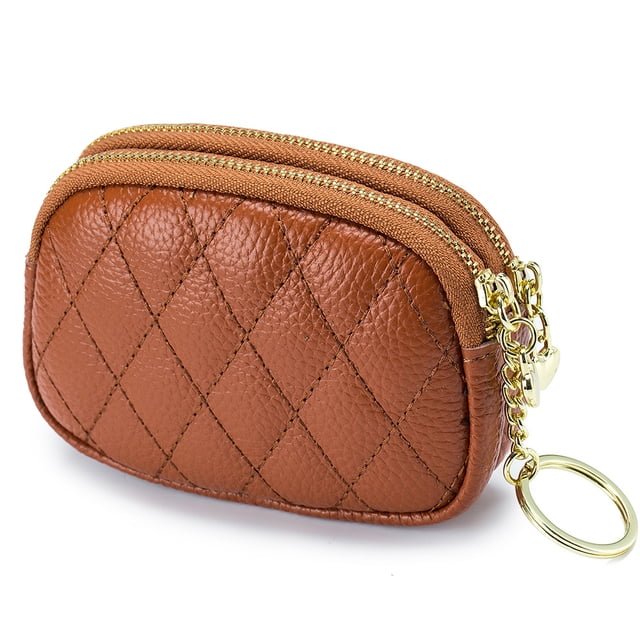 Porte-monnaie à Fermeture Éclair à Double Couche, Porte-Monnaie pour Femmes