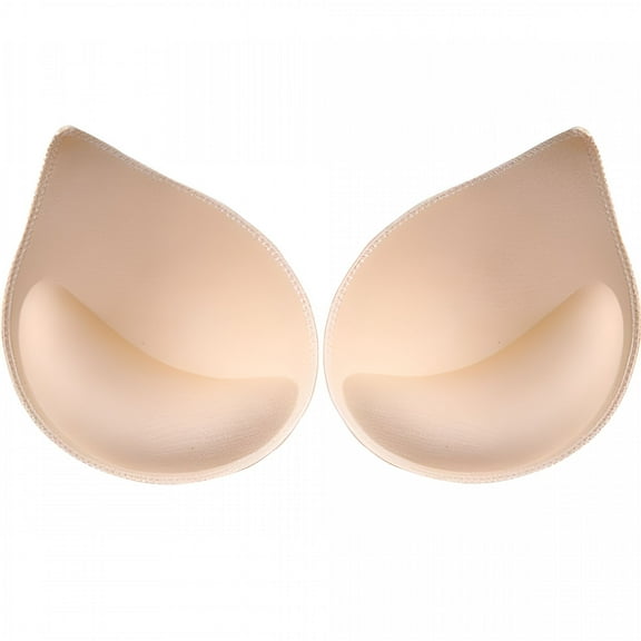 TELOLY 2Pair Bra Pads Breast Enhancer Push Up Chest Pad Swimsuit Bikini Padding Insert Breast Enhancement Patch-Nude