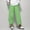 Green, variant on JJHGVB Linen Pants Women Palazzo Pants Gaucho Pants Pants Cotton Casual Home Female Lounge Pants Cropped Pants Pink 2XL