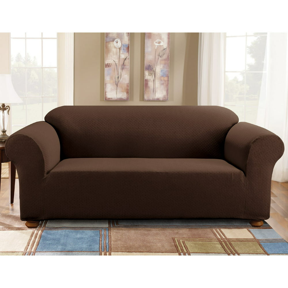 Sure Fit Simple Stretch Subway OnePiece Sofa Slipcover