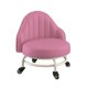thumbnail image 4 of Taburete bajo con ruedas, asiento con ruedas, taburete corto giratorio de 360 °, taburete de polea de maquillaje, taburete de pedicura para garaje, Rosa, 4 of 9