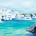 thumbnail image 2 of Popp, Grace 12x12 White Modern Wood Framed Museum Art Print Titled - Mykonos II, 2 of 4