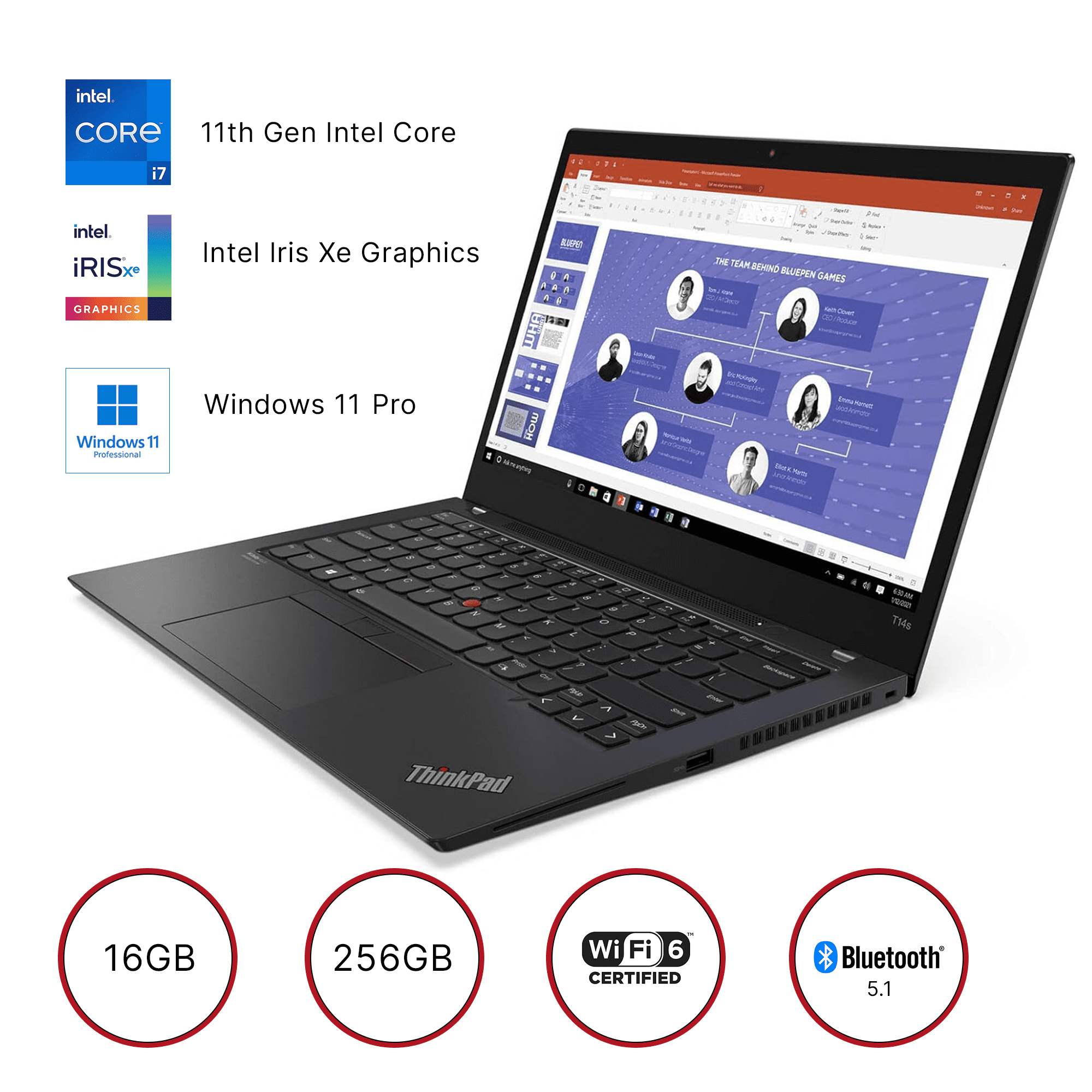 Lenovo ThinkPad T14s Gen 2 Laptop Con Pantalla Táctil FHD De 14 - Foto 8