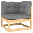 thumbnail image 4 of vidaXL 6 Piece Patio Lounge Set with Cushions Solid Wood Pine, 4 of 12